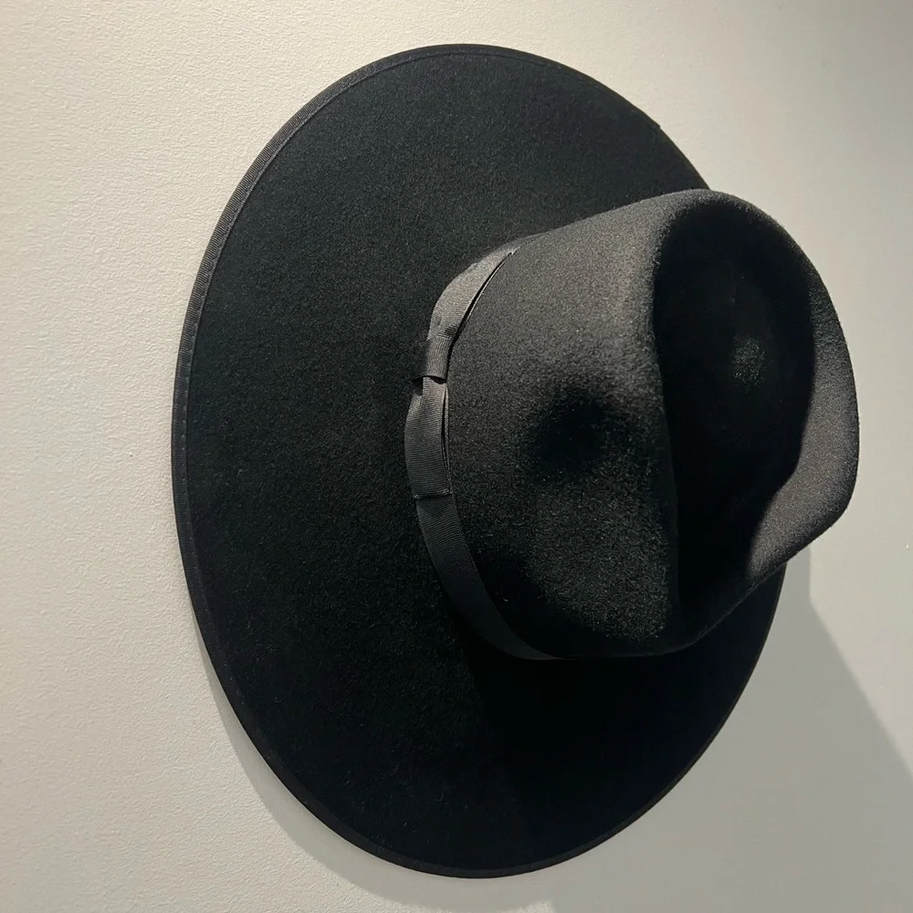 LACK OF COLOR - BLACK NOIR RANCHER FEDORA HAT - Picture 6 of 12